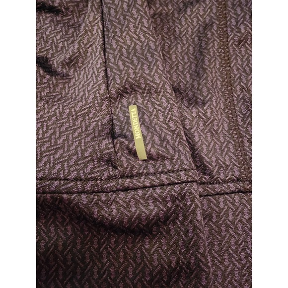 Mondetta Womens Hooded Jacket Medium Purple Herringbone Purple Black Casual - Picture 9 of 9